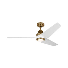 Load image into Gallery viewer, Ruhlmann Smart Ceiling Fan in Hand Rubbed Antique Brass.