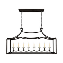Load image into Gallery viewer, Fancy Darlana Linear Pendant Light in Aged Iron.