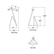 Load image into Gallery viewer, Flesso LED Desk Lamp - line drawing.
