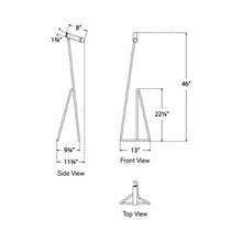 Load image into Gallery viewer, Flesso LED Floor Lamp - line drawing.