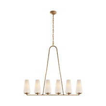 Load image into Gallery viewer, Fontaine Linear Chandelier in Gilded Plaster.