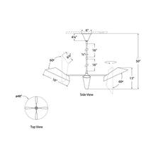 Load image into Gallery viewer, Franca LED Chandelier - line drawing.