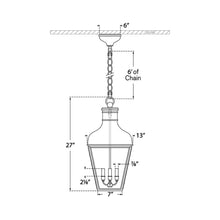 Load image into Gallery viewer, Fremont Pendant Light - line drawing.