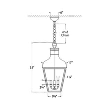 Load image into Gallery viewer, Fremont Pendant Light - line drawing.