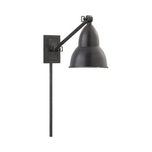 Load image into Gallery viewer, French Library Arm LED Wall Light in Bronze.
