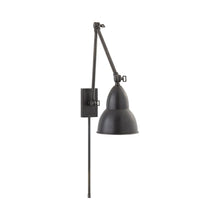 Load image into Gallery viewer, French Library Double Arm LED Wall Light in Bronze.
