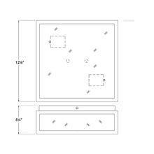 Load image into Gallery viewer, Fresno Flush Mount Ceiling Light - line drawing.