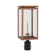 Load image into Gallery viewer, Fresno Outdoor Gas Post Light in Soft Copper.