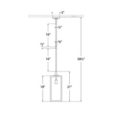 Load image into Gallery viewer, Fresno Outdoor Pendant Light - line drawing.