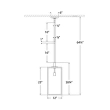 Load image into Gallery viewer, Fresno Outdoor Pendant Light - line drawing.