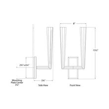 Load image into Gallery viewer, Galahad Double LED Wall Light in Antique Nickel.