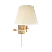 Load image into Gallery viewer, Gene Swing Arm Wall Light in Natural Brass.