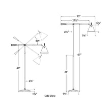 Load image into Gallery viewer, Goodman LED Floor Lamp - line drawing.