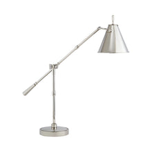 Load image into Gallery viewer, Goodman Table Lamp in Polished Nickel.