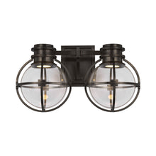 Load image into Gallery viewer, Gracie LED Double Wall Light in Bronze.