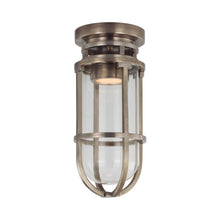 Load image into Gallery viewer, Gracie LED Flush Mount Ceiling Light in Antique Nickel/Clear.