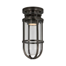 Load image into Gallery viewer, Gracie LED Flush Mount Ceiling Light in Bronze/Clear.