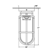 Load image into Gallery viewer, Gracie LED Flush Mount Ceiling Light - line drawing.