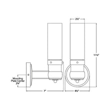 Load image into Gallery viewer, Graydon Bath Wall Light - line drawing.