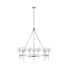 Load image into Gallery viewer, Hackney Chandelier in Polished Nickel.