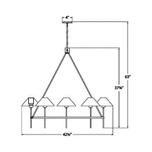 Load image into Gallery viewer, Hackney Chandelier - line drawing.