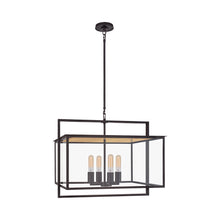 Load image into Gallery viewer, Halle Outdoor Pendant Light in Aged Iron (Wide).