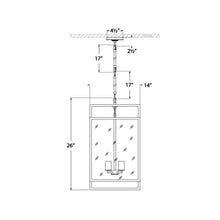 Load image into Gallery viewer, Halle Outdoor Pendant Light - line drawing.