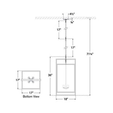 Load image into Gallery viewer, Halle Outdoor Pendant Light - line drawing.