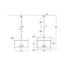 Load image into Gallery viewer, Halle Outdoor Pendant Light - line drawing.