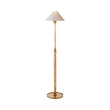 Load image into Gallery viewer, Hargett Floor Lamp in Hand-Rubbed Antique Brass/Natural Paper.