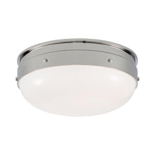 Load image into Gallery viewer, Hicks Flush Mount Ceiling Light in Polished Nickel (Medium).