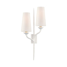 Load image into Gallery viewer, Iberia Double Wall Light in Plaster White (Right).