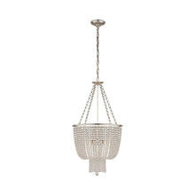Load image into Gallery viewer, Jacqueline Chandelier in Burnished Silver Leaf/Clear Glass.