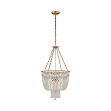 Load image into Gallery viewer, Jacqueline Chandelier in Hand-Rubbed Antique Brass/Clear Glass.