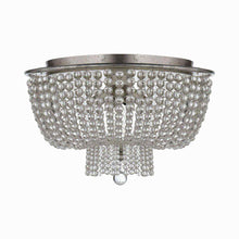Load image into Gallery viewer, Jacqueline Flush Mount Ceiling Light in Burnished Silver Leaf/Clear Glass.