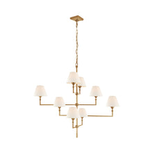 Load image into Gallery viewer, Jane Chandelier in Hand-Rubbed Antique Brass.