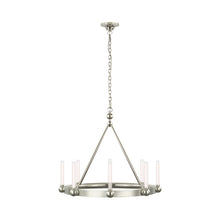 Load image into Gallery viewer, Jeffery LED Ring Chandelier in Polished Nickel (Medium).