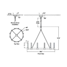 Load image into Gallery viewer, Jeffery LED Ring Chandelier - line drawing.