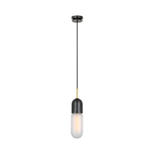 Load image into Gallery viewer, Junio LED Mini Pendant Light in Bronze/Brass/Frosted Glass.