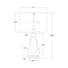 Load image into Gallery viewer, Kapila Table Lamp - line drawing.