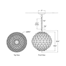 Load image into Gallery viewer, Karina Chandelier - line drawing.