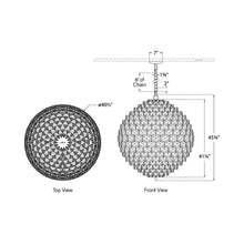 Load image into Gallery viewer, Karina Chandelier - line drawing.