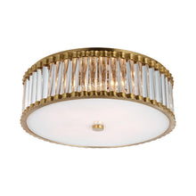 Load image into Gallery viewer, Kean LED Flush Mount Ceiling Light in Hand-Rubbed Antique Brass (18.25-Inch).