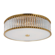 Load image into Gallery viewer, Kean LED Flush Mount Ceiling Light in Hand-Rubbed Antique Brass (24.25-Inch).