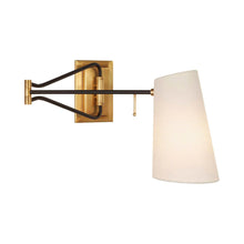 Load image into Gallery viewer, Keil Swing Arm Wall Light in Hand-Rubbed Antique Brass/Black (Small).