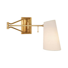 Load image into Gallery viewer, Keil Swing Arm Wall Light in Hand-Rubbed Antique Brass (Small).