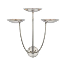Load image into Gallery viewer, Keira LED Triple Wall Light in Polished Nickel.