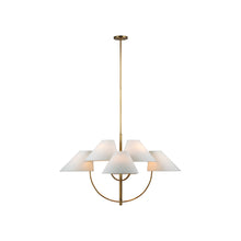 Load image into Gallery viewer, Kinsley LED Chandelier in Soft Brass (2-Tier).