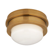 Load image into Gallery viewer, Launceton LED Flush Mount Ceiling Light in Antique-Burnished Brass.