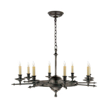 Load image into Gallery viewer, Leaf and Arrow Chandelier in Bronze (Large).